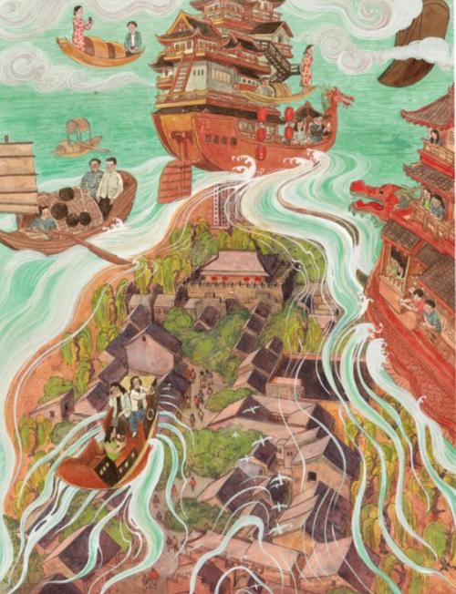 “文物里的国潮”开篇之作《源远流长——中国大运河漫记》手绘长卷隆重上线